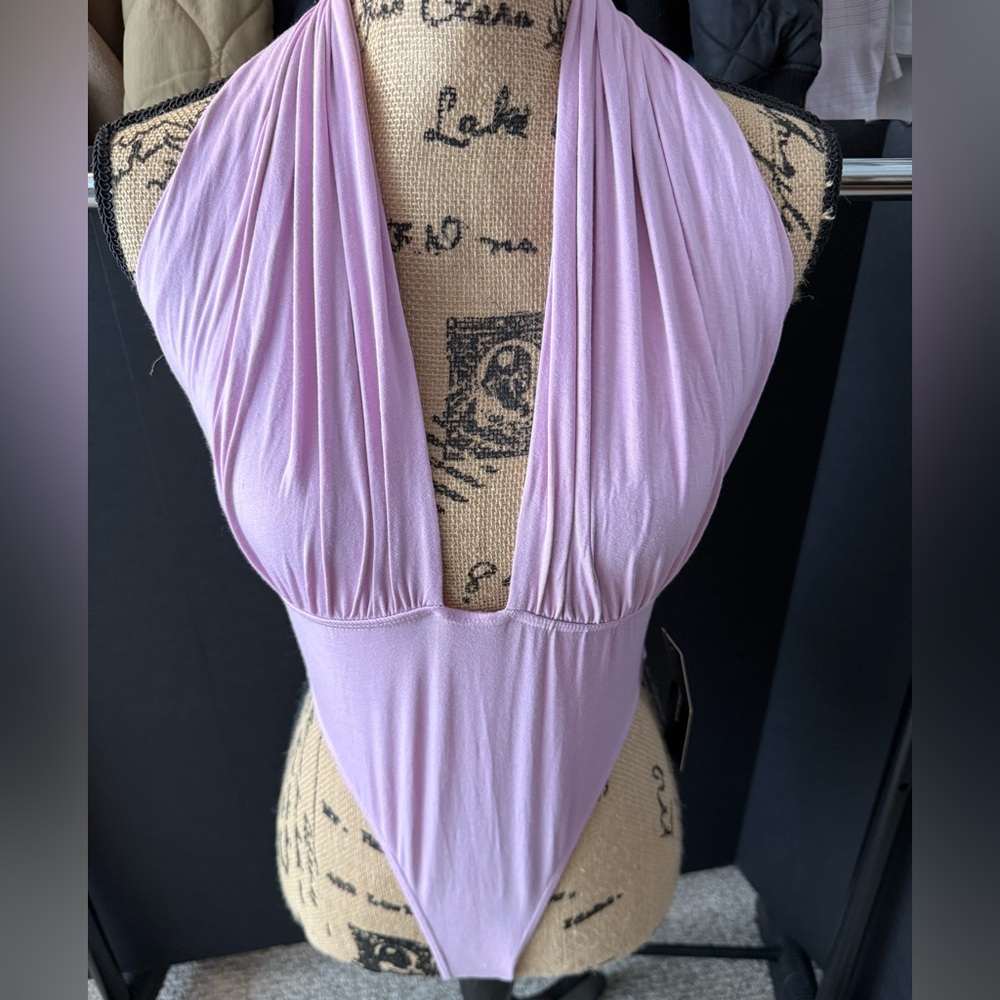 Lulu's Lavender Halter Bodysuit